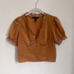 Forever 21 Cropped Lace Blouse